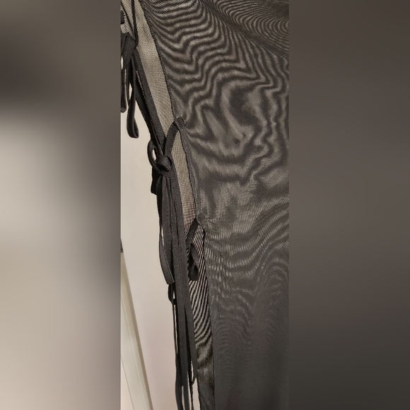 CAPE CLIQUE Printed Mesh Lace-up Maxi Skirt - Picture 5 of 5